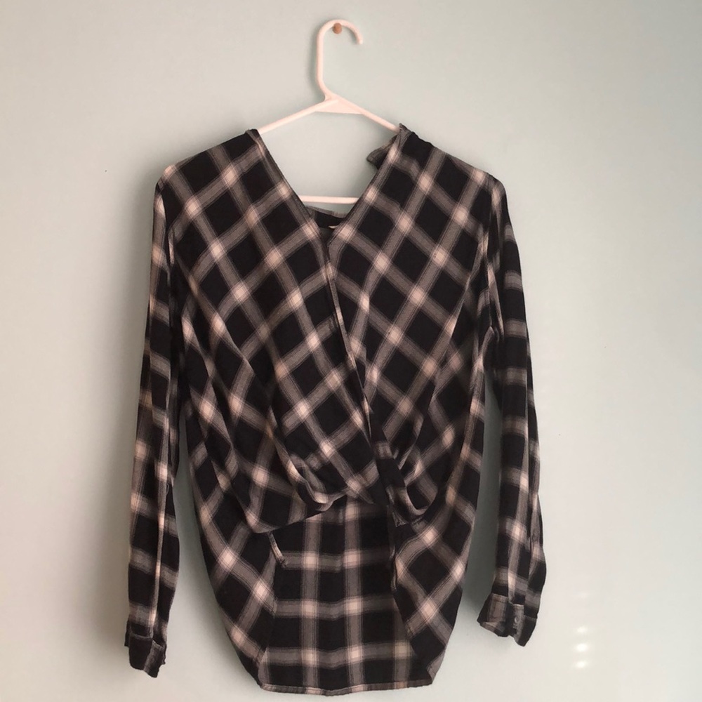 plaid Hollister blouse